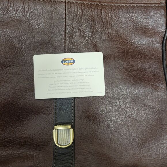 Fossil Leather Crossbody Satchel Bag - Picture 5 of 6